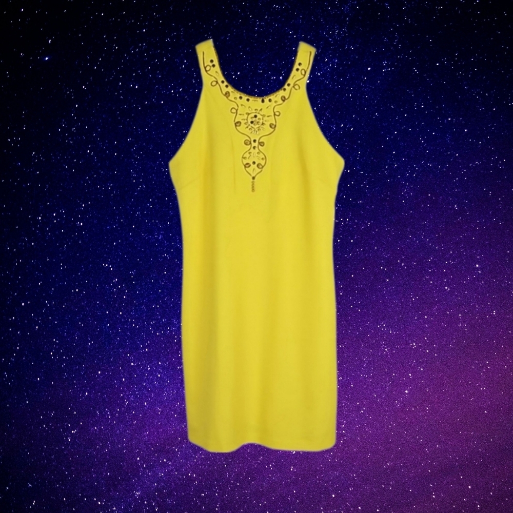 Beautiful Beaded Yellow Dress